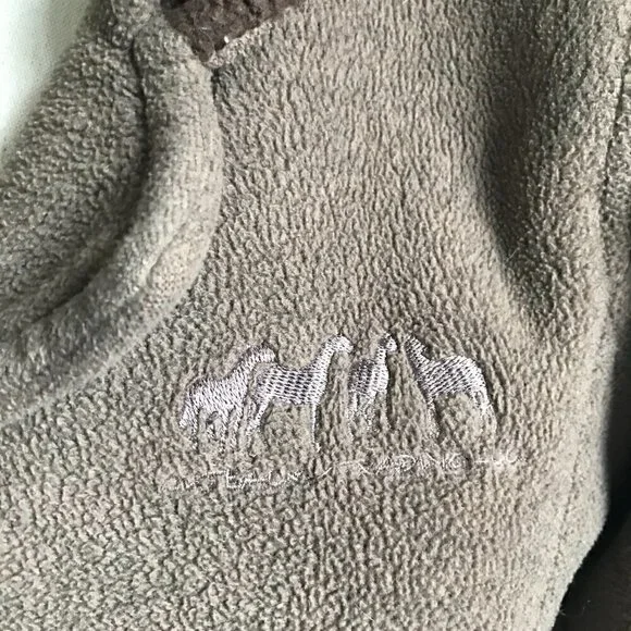 Outback Trading Company Mountain Ponies Fleece  Bone Button Down Jacket Size M - Picture 5 of 8